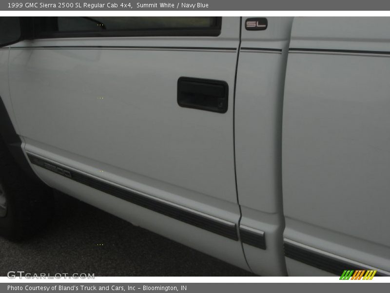 Summit White / Navy Blue 1999 GMC Sierra 2500 SL Regular Cab 4x4