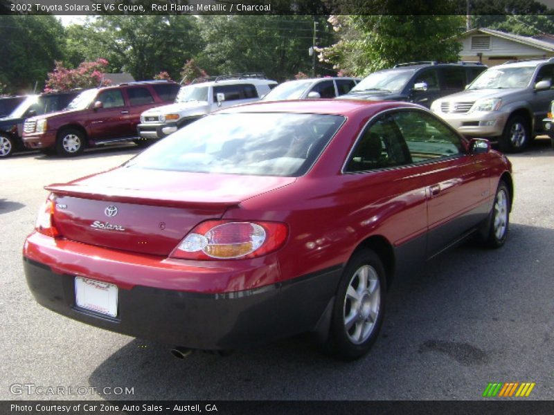 Red Flame Metallic / Charcoal 2002 Toyota Solara SE V6 Coupe