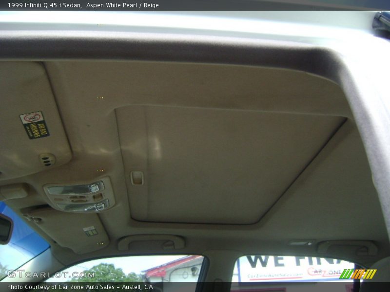 Aspen White Pearl / Beige 1999 Infiniti Q 45 t Sedan