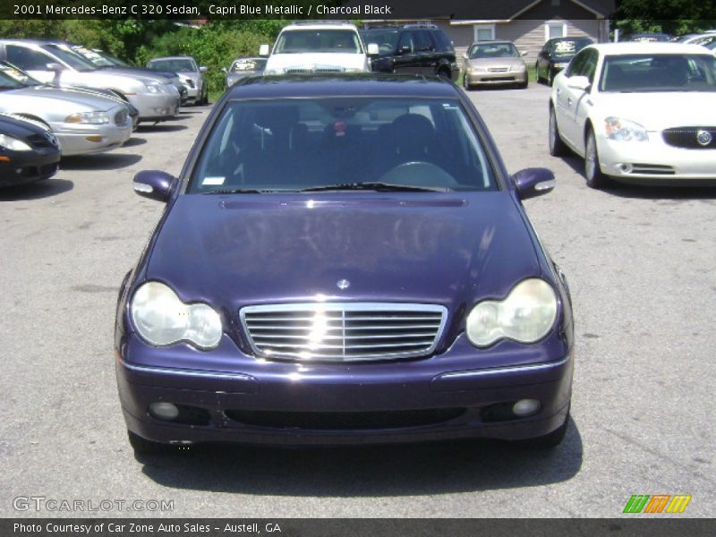 Capri Blue Metallic / Charcoal Black 2001 Mercedes-Benz C 320 Sedan