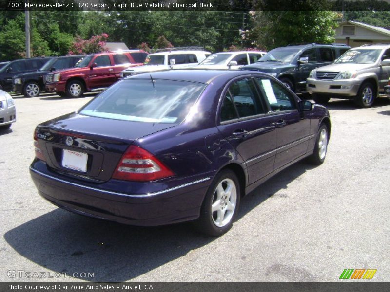 Capri Blue Metallic / Charcoal Black 2001 Mercedes-Benz C 320 Sedan
