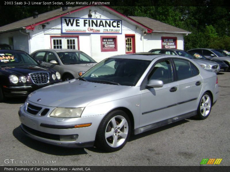 Silver Metallic / Parchment 2003 Saab 9-3 Linear Sport Sedan