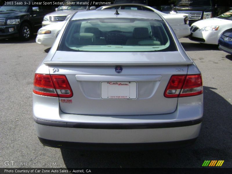 Silver Metallic / Parchment 2003 Saab 9-3 Linear Sport Sedan