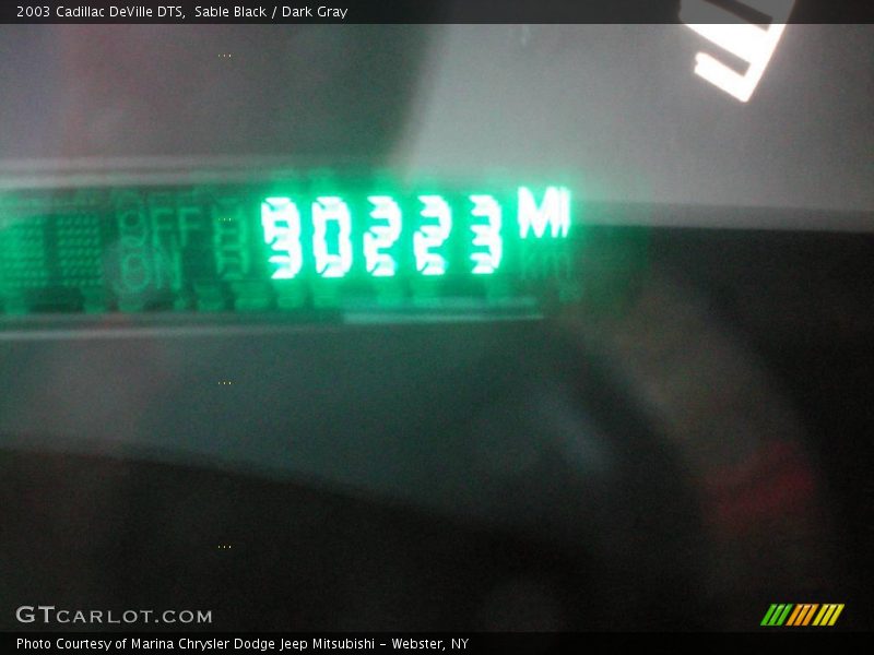 Sable Black / Dark Gray 2003 Cadillac DeVille DTS