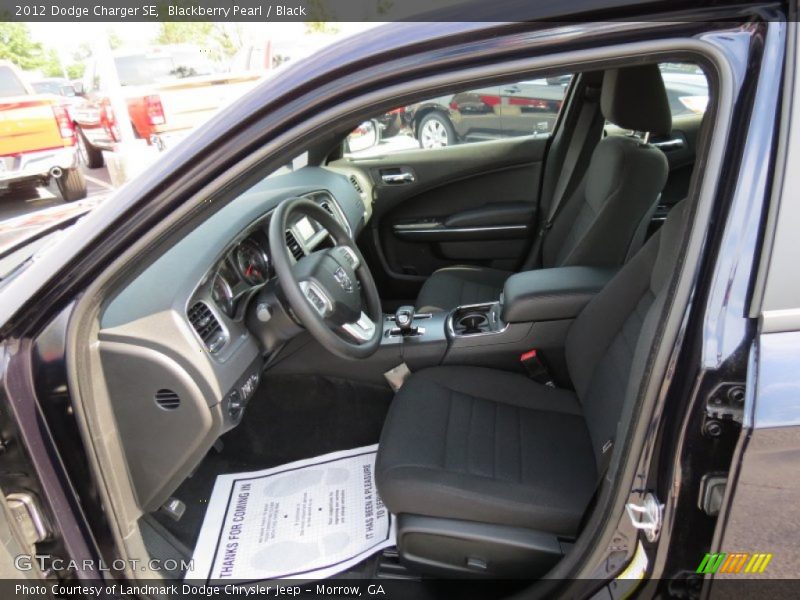 Blackberry Pearl / Black 2012 Dodge Charger SE