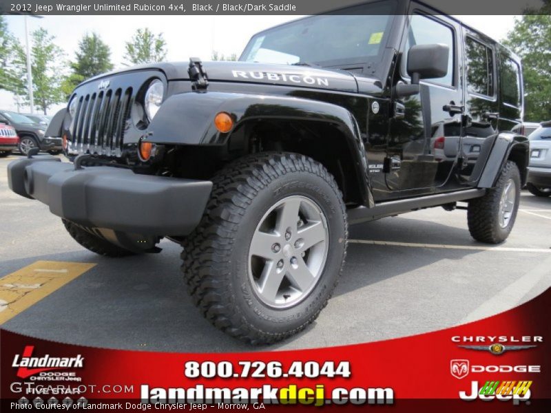 Black / Black/Dark Saddle 2012 Jeep Wrangler Unlimited Rubicon 4x4