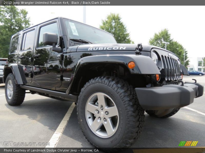 Black / Black/Dark Saddle 2012 Jeep Wrangler Unlimited Rubicon 4x4