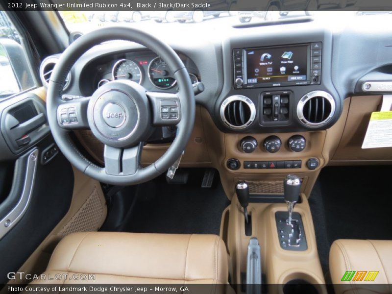 Black / Black/Dark Saddle 2012 Jeep Wrangler Unlimited Rubicon 4x4