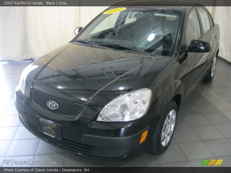 Black / Gray 2007 Kia Rio LX Sedan