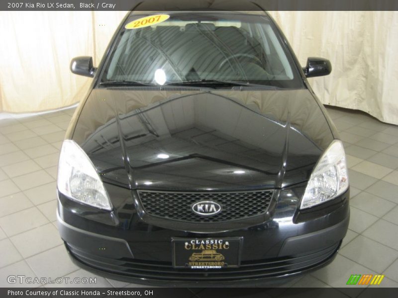 Black / Gray 2007 Kia Rio LX Sedan