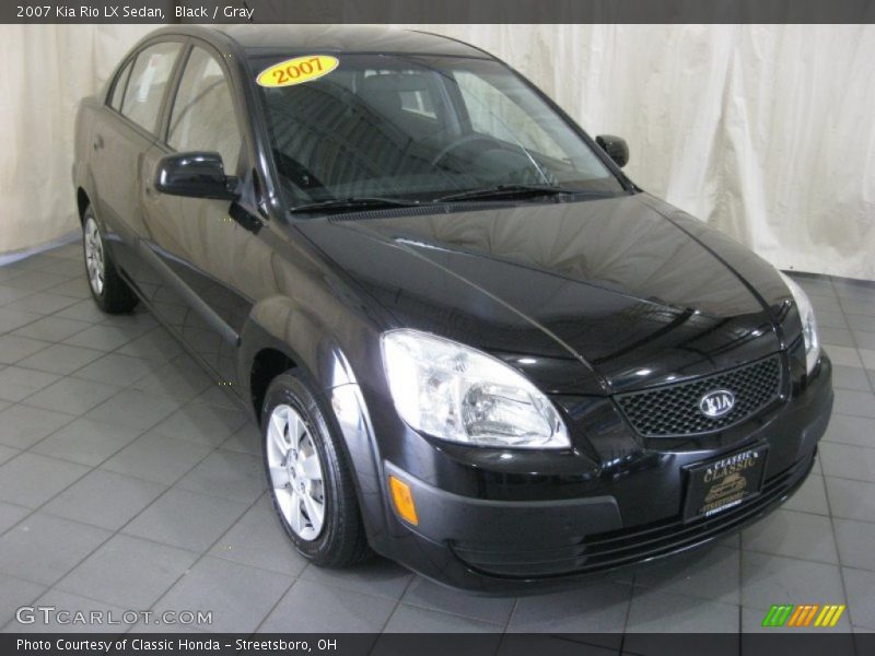 Black / Gray 2007 Kia Rio LX Sedan