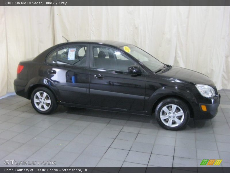 Black / Gray 2007 Kia Rio LX Sedan