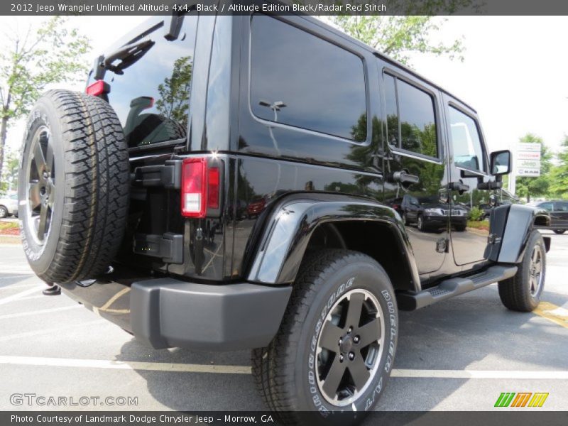 Black / Altitude Edition Black/Radar Red Stitch 2012 Jeep Wrangler Unlimited Altitude 4x4