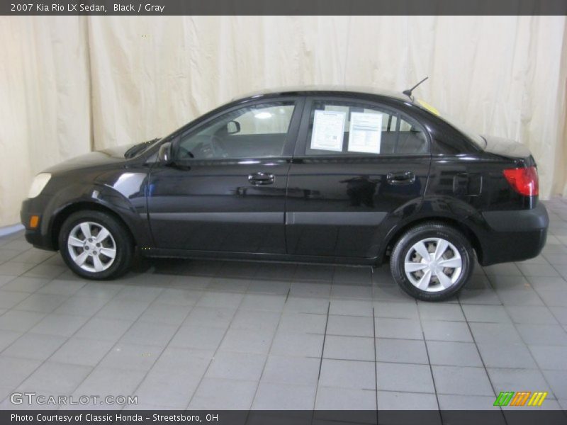 Black / Gray 2007 Kia Rio LX Sedan