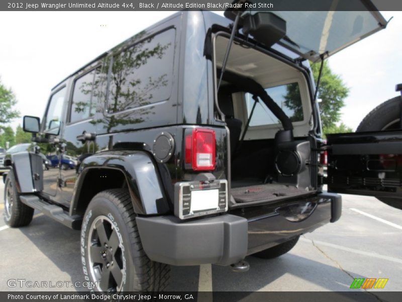 Black / Altitude Edition Black/Radar Red Stitch 2012 Jeep Wrangler Unlimited Altitude 4x4