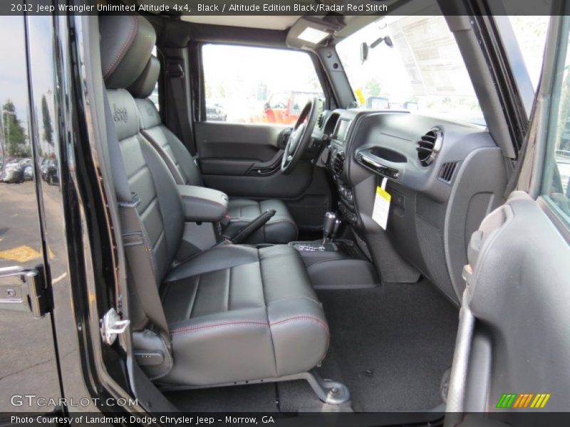 Black / Altitude Edition Black/Radar Red Stitch 2012 Jeep Wrangler Unlimited Altitude 4x4
