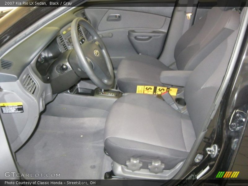 Black / Gray 2007 Kia Rio LX Sedan