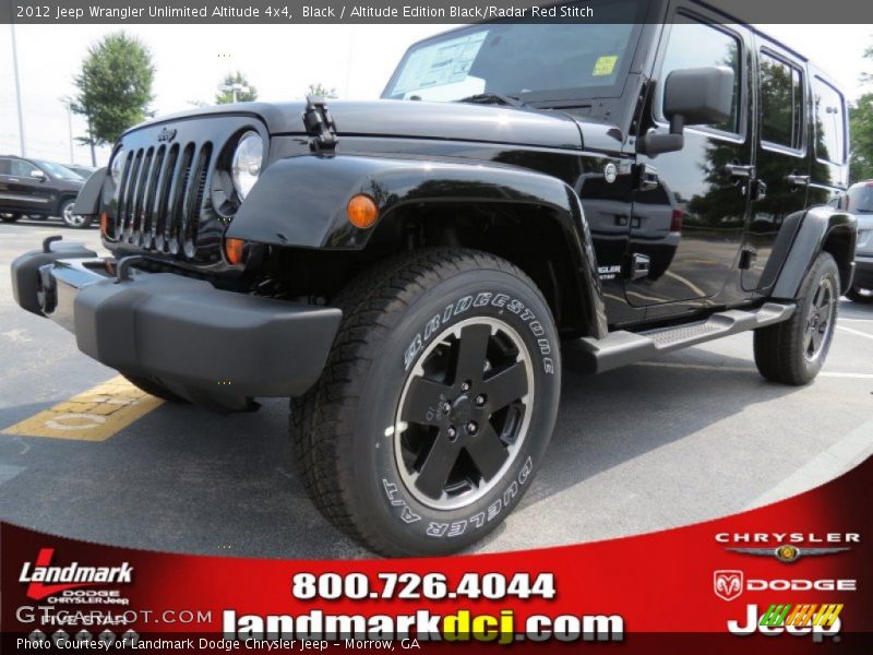 Black / Altitude Edition Black/Radar Red Stitch 2012 Jeep Wrangler Unlimited Altitude 4x4