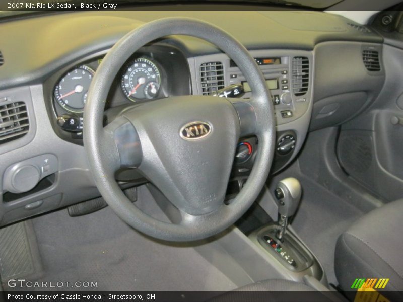 Black / Gray 2007 Kia Rio LX Sedan