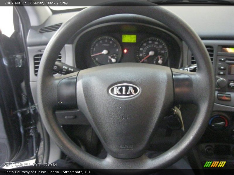 Black / Gray 2007 Kia Rio LX Sedan