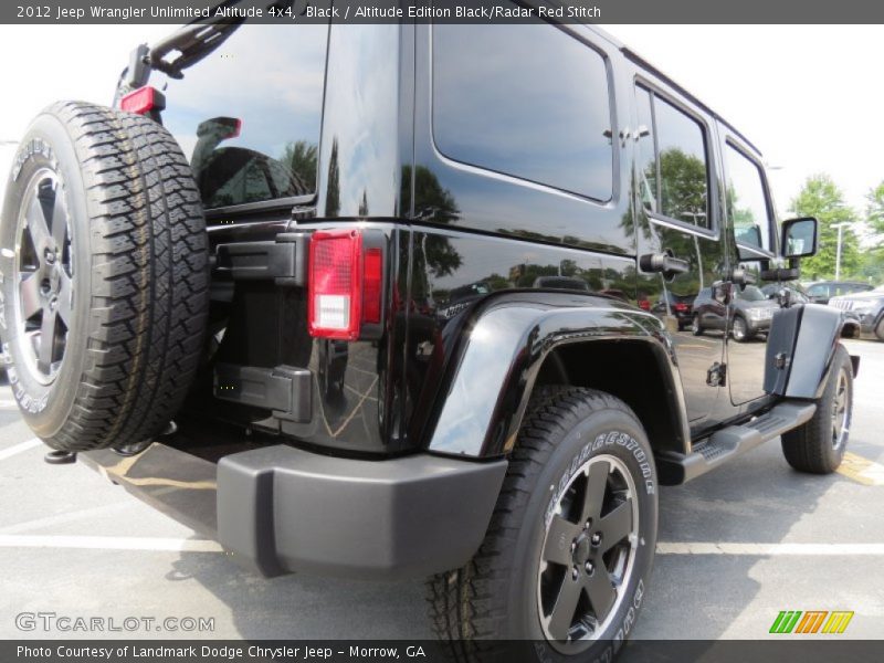 Black / Altitude Edition Black/Radar Red Stitch 2012 Jeep Wrangler Unlimited Altitude 4x4
