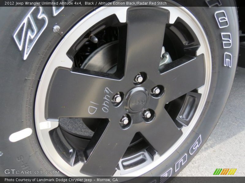 Black / Altitude Edition Black/Radar Red Stitch 2012 Jeep Wrangler Unlimited Altitude 4x4