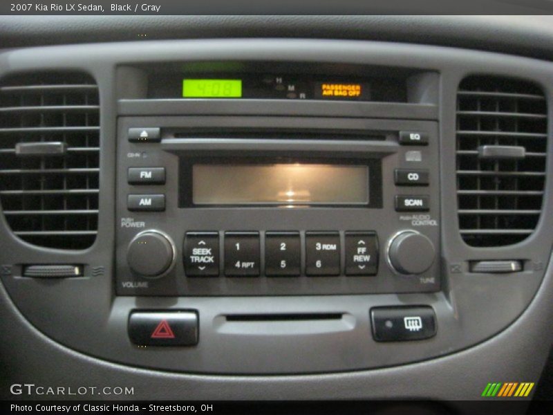 Black / Gray 2007 Kia Rio LX Sedan