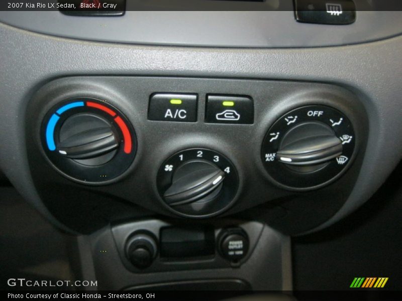 Black / Gray 2007 Kia Rio LX Sedan