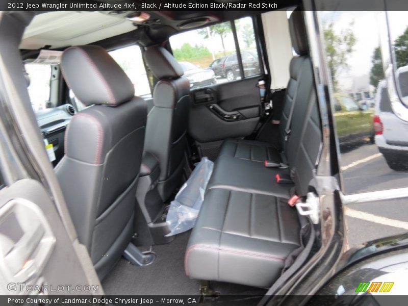  2012 Wrangler Unlimited Altitude 4x4 Altitude Edition Black/Radar Red Stitch Interior