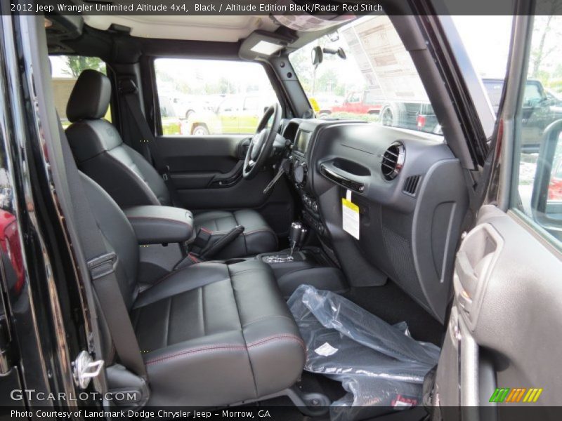  2012 Wrangler Unlimited Altitude 4x4 Altitude Edition Black/Radar Red Stitch Interior