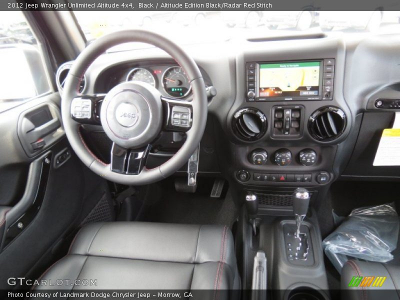 Black / Altitude Edition Black/Radar Red Stitch 2012 Jeep Wrangler Unlimited Altitude 4x4