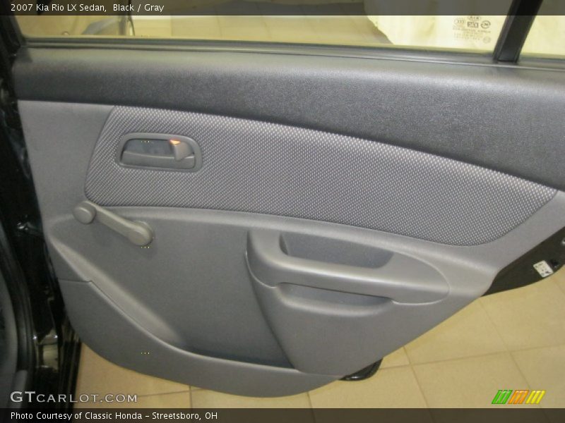 Black / Gray 2007 Kia Rio LX Sedan