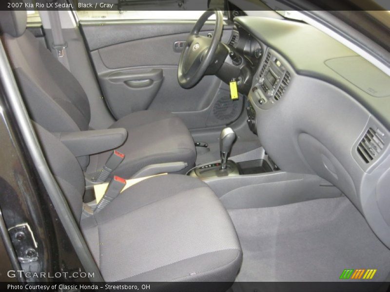 Black / Gray 2007 Kia Rio LX Sedan
