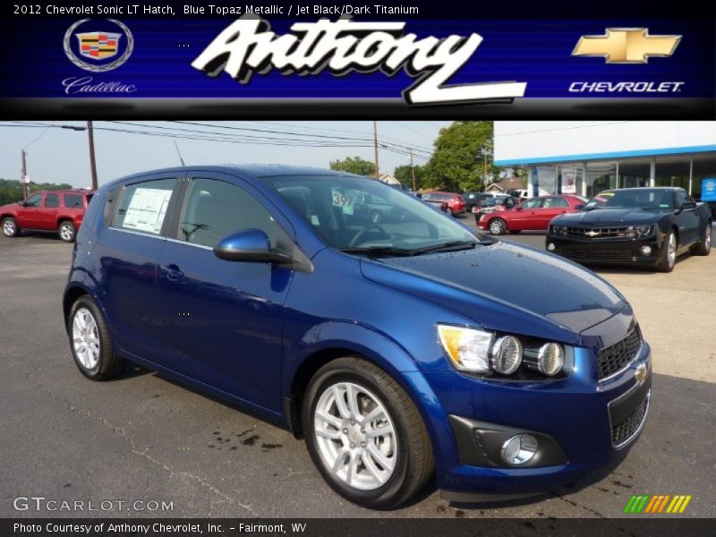 Blue Topaz Metallic / Jet Black/Dark Titanium 2012 Chevrolet Sonic LT Hatch