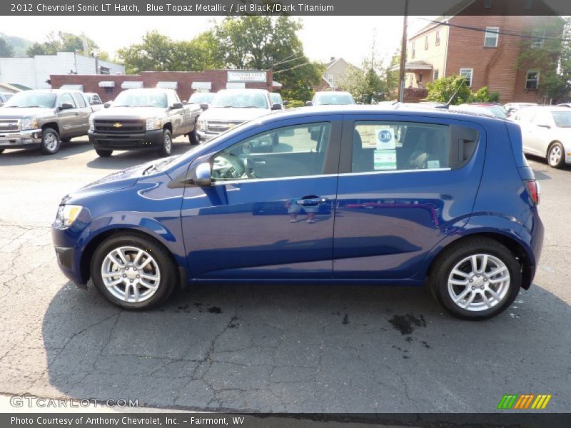 Blue Topaz Metallic / Jet Black/Dark Titanium 2012 Chevrolet Sonic LT Hatch