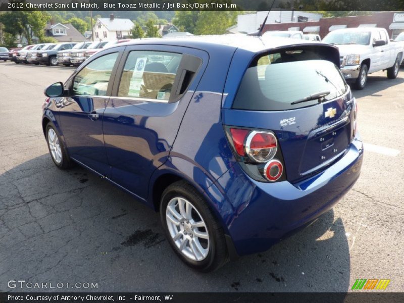 Blue Topaz Metallic / Jet Black/Dark Titanium 2012 Chevrolet Sonic LT Hatch