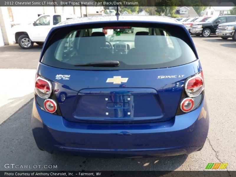 Blue Topaz Metallic / Jet Black/Dark Titanium 2012 Chevrolet Sonic LT Hatch