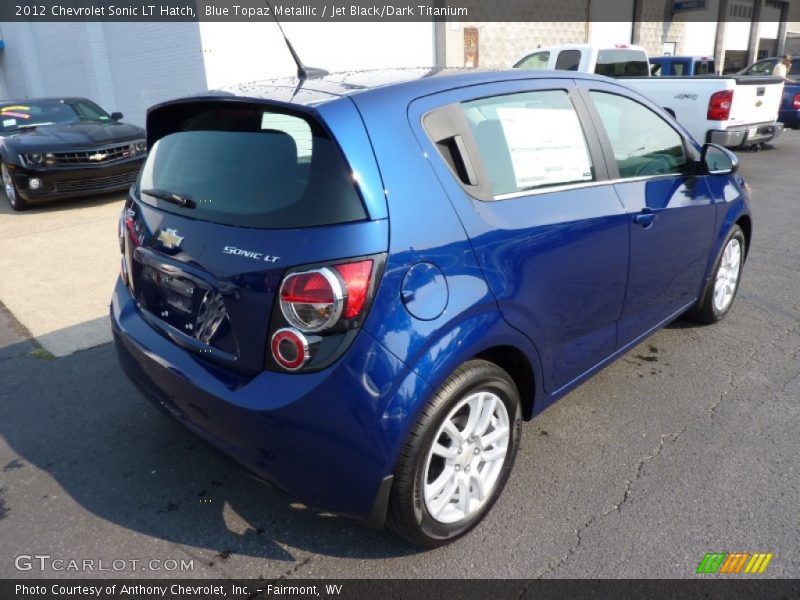 Blue Topaz Metallic / Jet Black/Dark Titanium 2012 Chevrolet Sonic LT Hatch