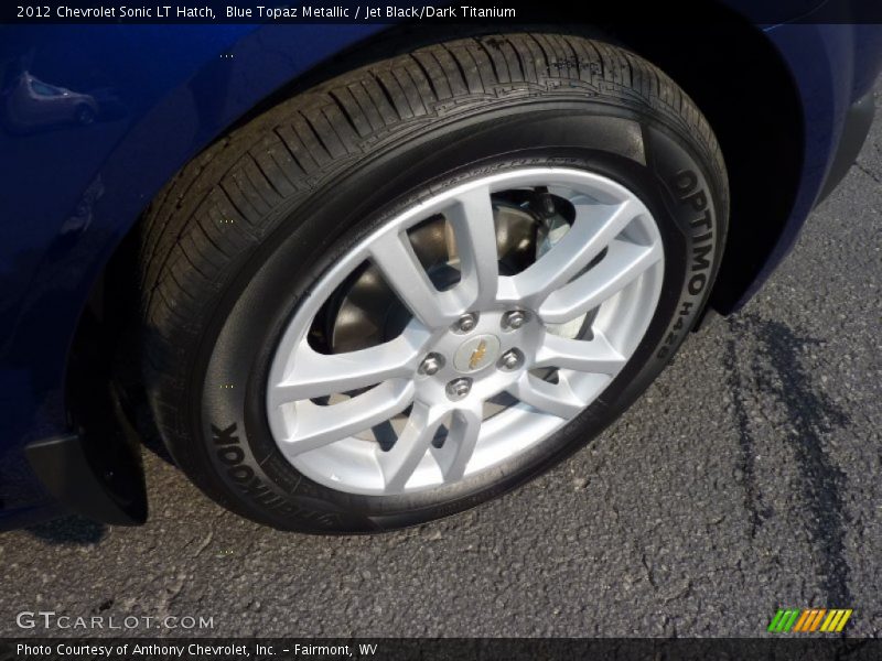 Blue Topaz Metallic / Jet Black/Dark Titanium 2012 Chevrolet Sonic LT Hatch