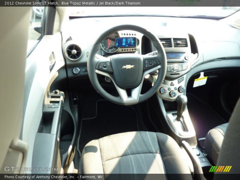 Blue Topaz Metallic / Jet Black/Dark Titanium 2012 Chevrolet Sonic LT Hatch