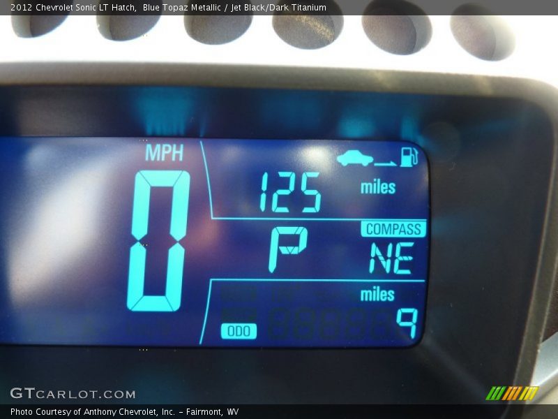 Blue Topaz Metallic / Jet Black/Dark Titanium 2012 Chevrolet Sonic LT Hatch