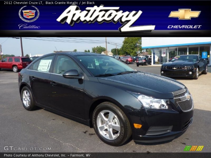 Black Granite Metallic / Jet Black 2012 Chevrolet Cruze LT