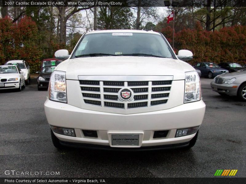 White Diamond / Ebony/Ebony 2007 Cadillac Escalade ESV AWD