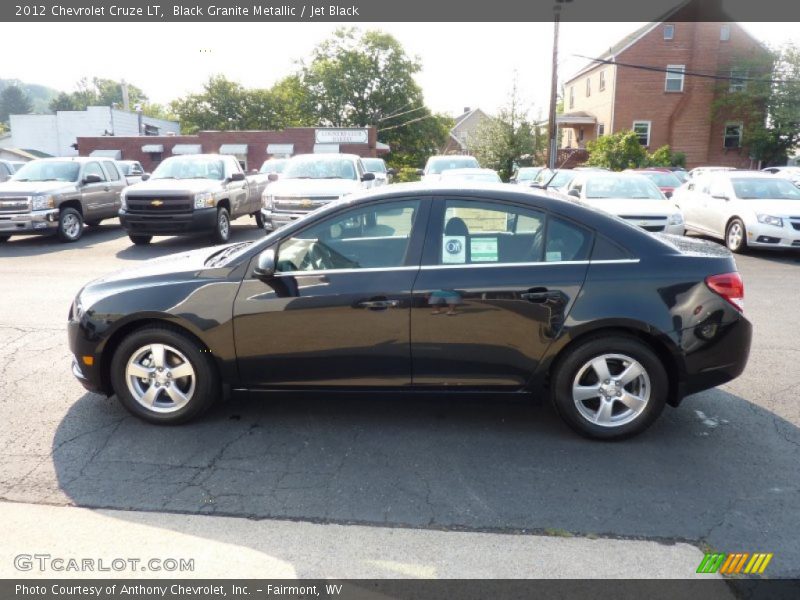 Black Granite Metallic / Jet Black 2012 Chevrolet Cruze LT