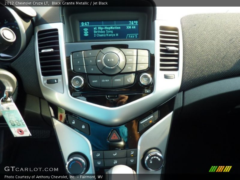 Black Granite Metallic / Jet Black 2012 Chevrolet Cruze LT