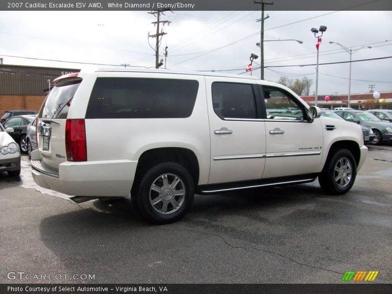 White Diamond / Ebony/Ebony 2007 Cadillac Escalade ESV AWD