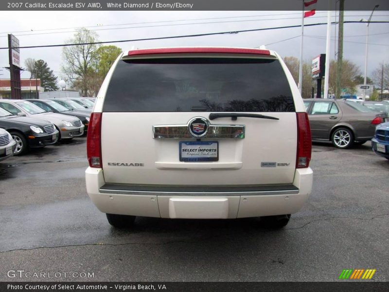 White Diamond / Ebony/Ebony 2007 Cadillac Escalade ESV AWD