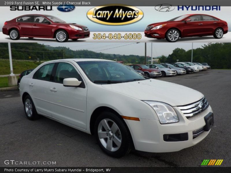 White Suede / Charcoal Black 2009 Ford Fusion SE