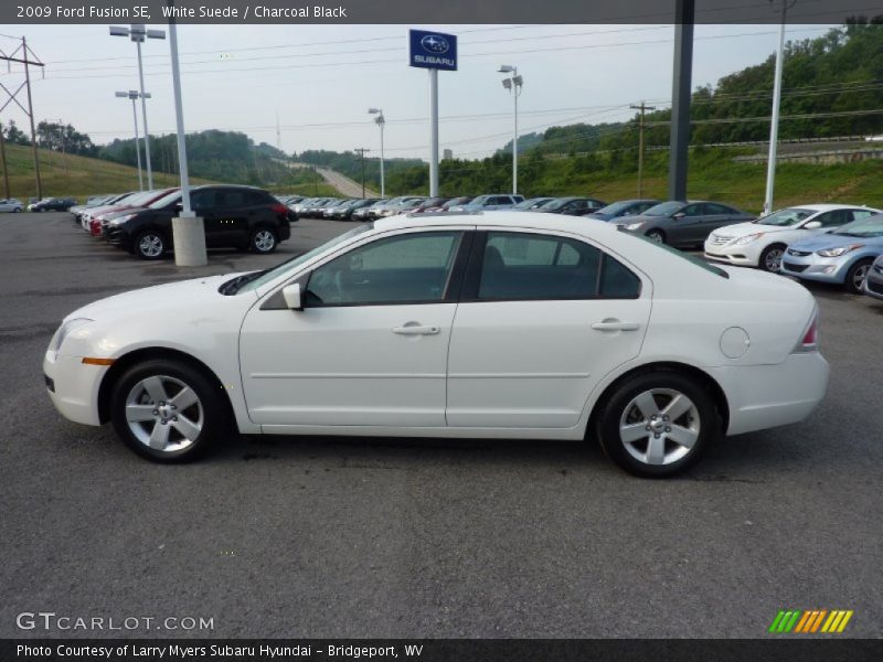 White Suede / Charcoal Black 2009 Ford Fusion SE