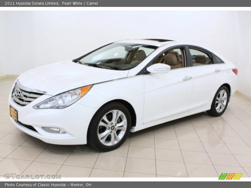 Pearl White / Camel 2011 Hyundai Sonata Limited